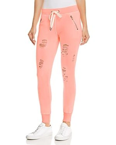Shop N Philanthropy Gravity Distressed Jogger Pants In Coral