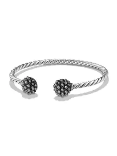 Shop David Yurman Osetra End Station Bracelet With Faceted Gemstones In Hematine