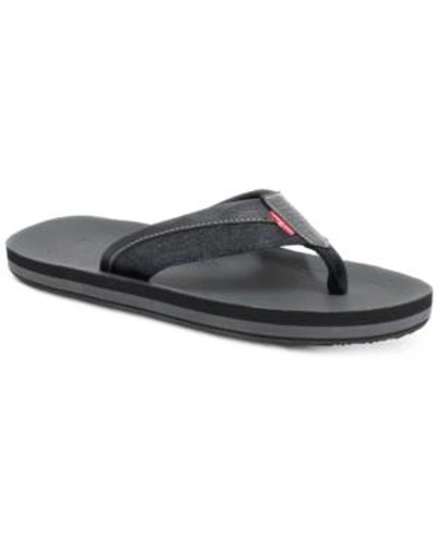 Shop Levi's Men's Vista Cork Flip Flops Men's Shoes In Charcoal/ Black