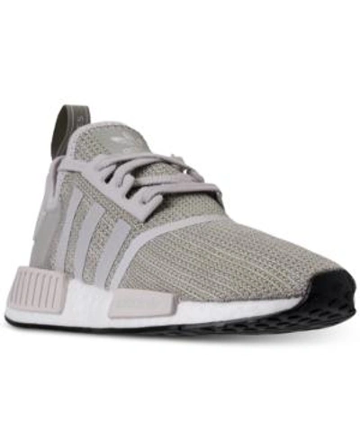 Shop Adidas Originals Adidas Men's Nmd R1 Casual Sneakers From Finish Line In Sesame/chalk Pearl