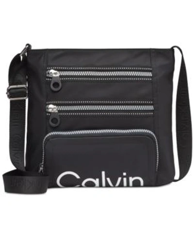 Shop Calvin Klein Athleisure Crossbody In Black/silver