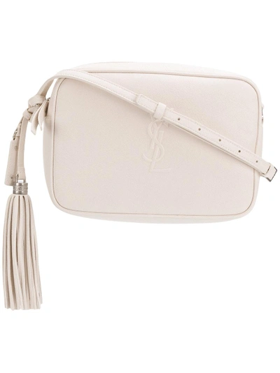 Shop Saint Laurent Lou Shoulder Bag - White