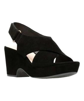 clarks black suede sandals
