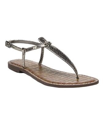 pewter thong sandals