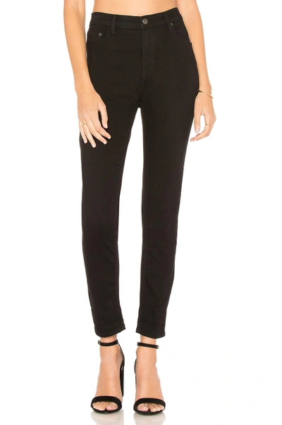 Shop Free People High Rise Long And Lean Jean In Black