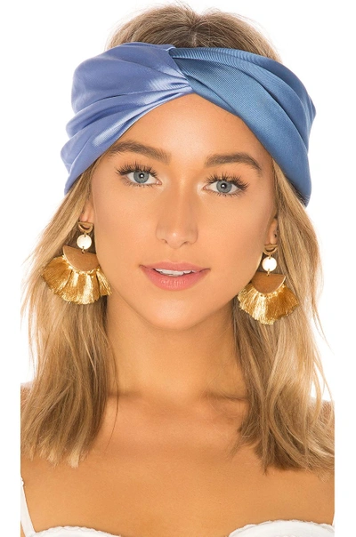 Shop Eugenia Kim Malia Headband In Blue. In Periwinkle & French Blue