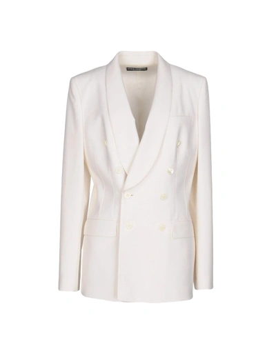 Shop Dolce & Gabbana Suit Jackets In White