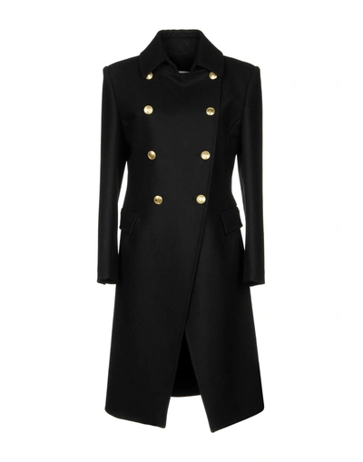 Shop Pierre Balmain Coat In Black