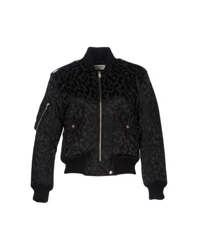 Shop Saint Laurent Bomber In Black