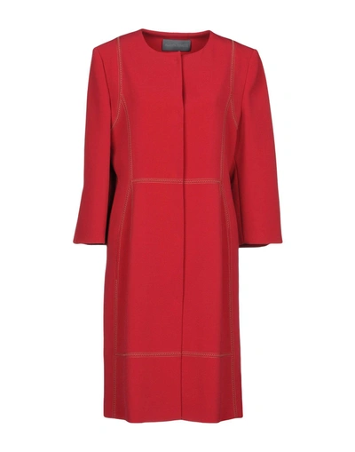 Shop Alberta Ferretti Full-length Jacket In Garnet