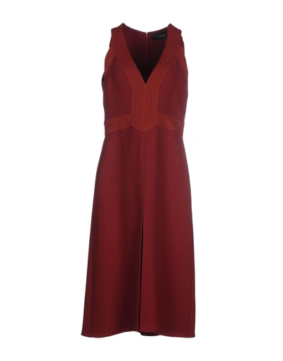 Shop Gucci Midi Dress In Maroon