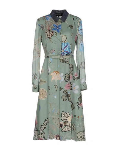 Shop Gucci Knee-length Dress In Light Green