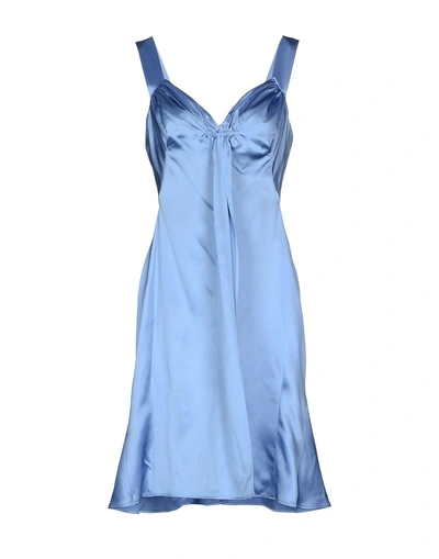 Shop Jil Sander Formal Dress In Sky Blue