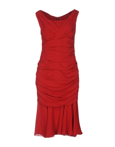 Shop Dolce & Gabbana Knee-length Dresses In Red