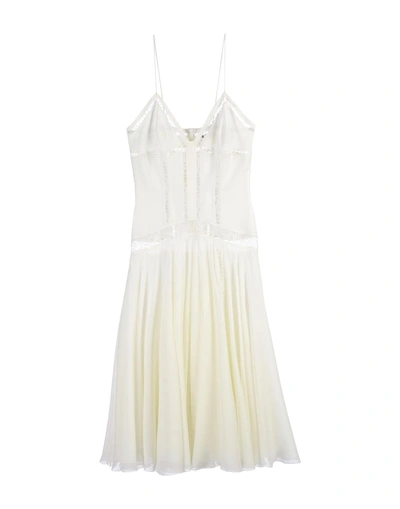 Shop Ermanno Scervino Midi Dresses In White