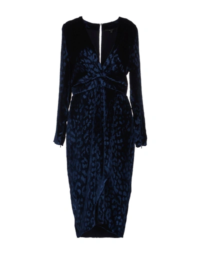 Shop Gucci Knee-length Dress In Dark Blue