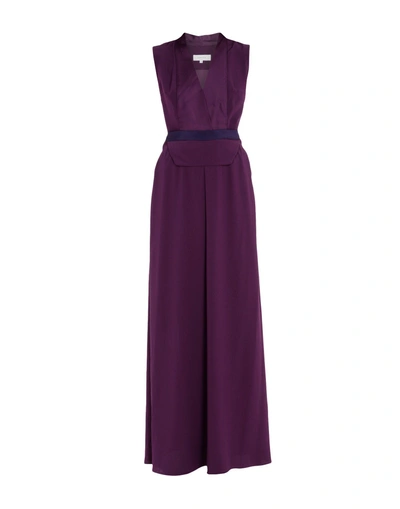Shop Carven Long Dress In Purple