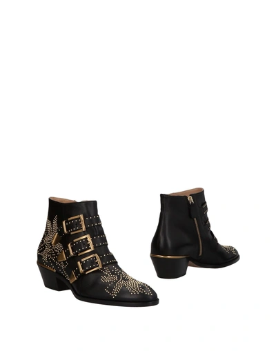 Shop Chloé Woman Ankle Boots Black Size 6 Leather