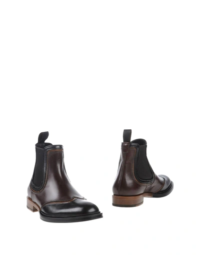 Shop Sergio Rossi Boots In Dark Brown