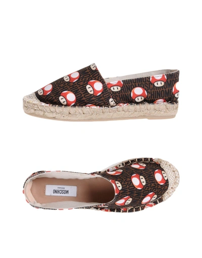 Shop Moschino Espadrilles In Brown