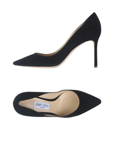 Jimmy Choo Woman Pumps Black Size 10 Soft Leather In Black