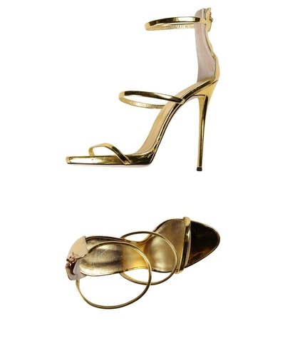 Shop Giuseppe Zanotti Sandals In Gold