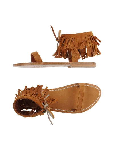 Shop Kjacques Sandals In Camel