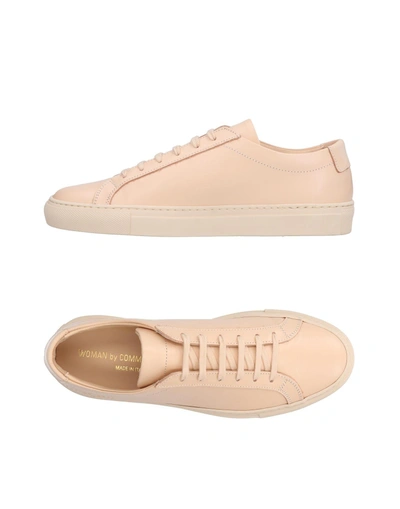 Shop Common Projects Woman By  Woman Sneakers Sand Size 10 Leather In Beige