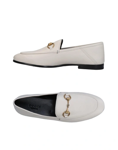 Shop Gucci Loafers In Ivory