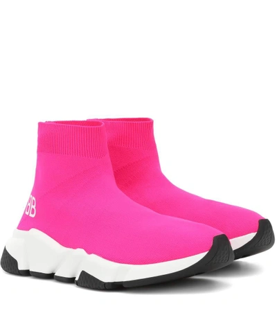 Shop Balenciaga Speed Trainer Sneakers In Pink