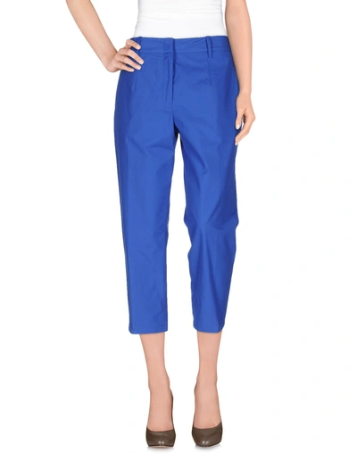 Shop Jil Sander Cropped Pants & Culottes In Blue