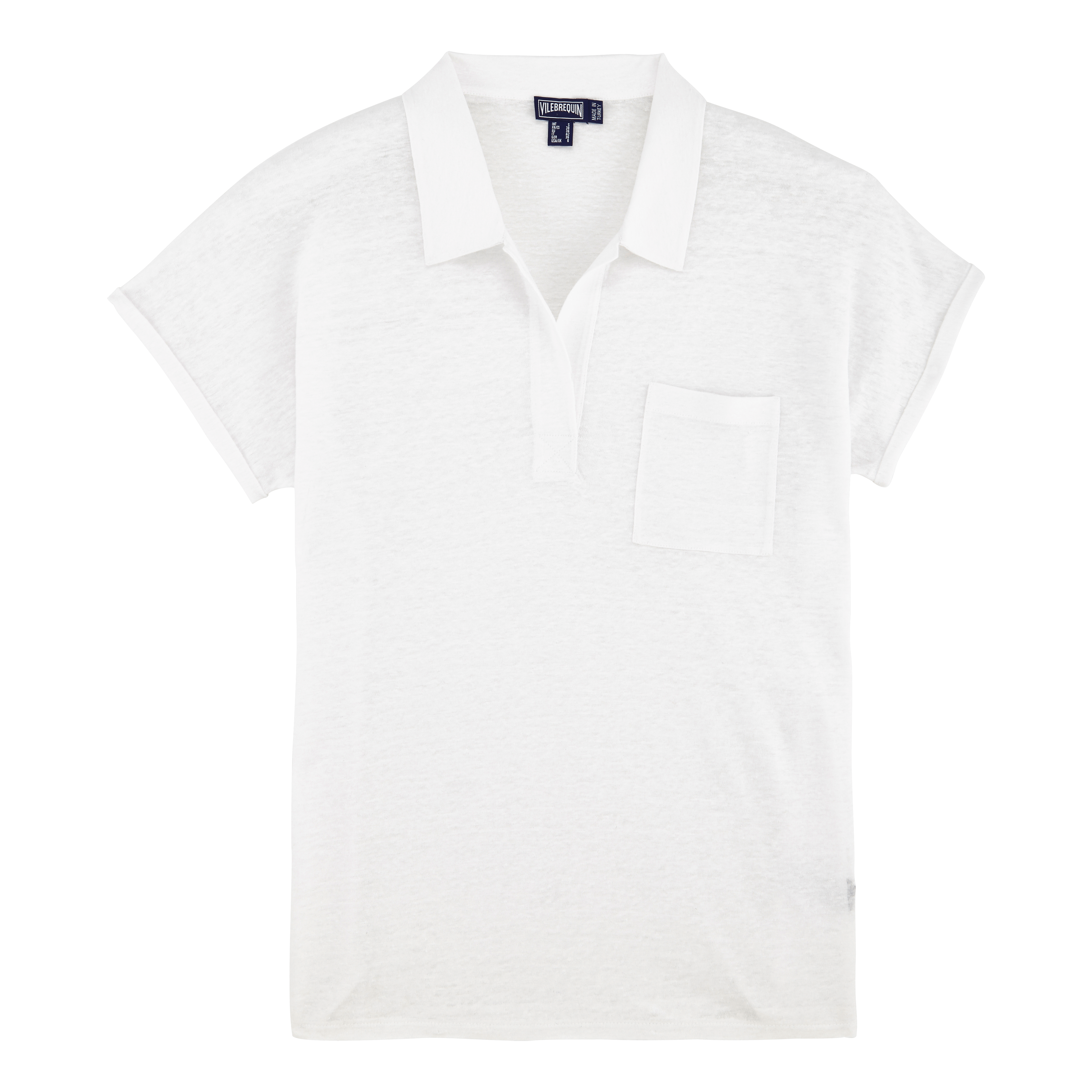 Vilebrequin Women Ready To Wear Women Linen Jersey Polo Shirt Solid Polo Fyrami In White Modesens