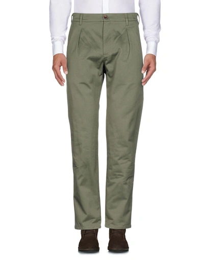 Shop Manifattura Ceccarelli Casual Pants In Military Green