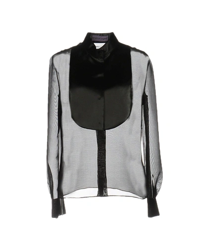 Shop Emanuel Ungaro Solid Color Shirts & Blouses In Black
