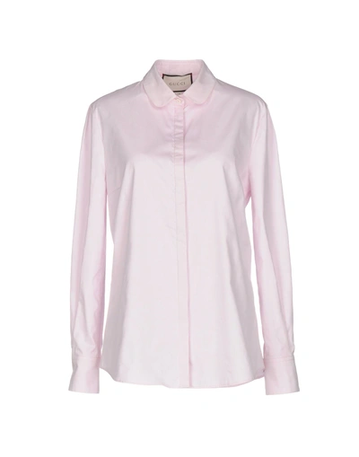 Shop Gucci Solid Color Shirts & Blouses In Light Pink