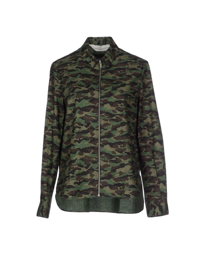 Shop Golden Goose Shirts In Military Green
