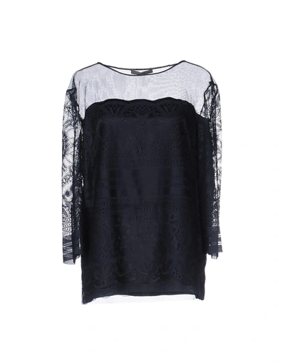 Shop Alberta Ferretti Blouse In Dark Blue