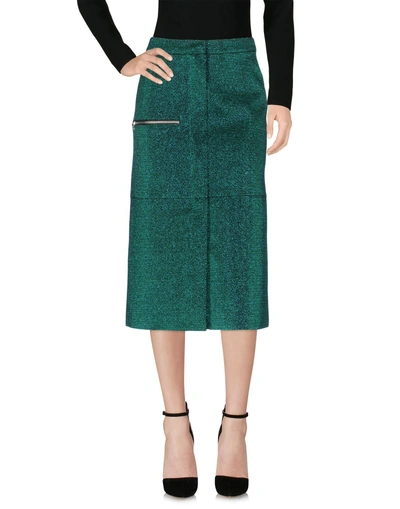 Shop Golden Goose Midi Skirts In Emerald Green