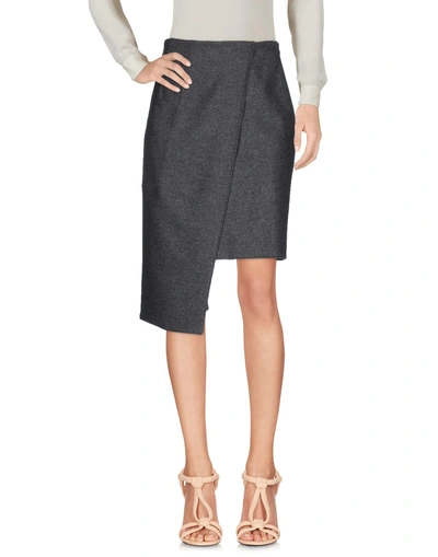 Shop Dondup Knee Length Skirts In Grey