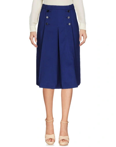 Shop Carven Knee Length Skirt In Blue