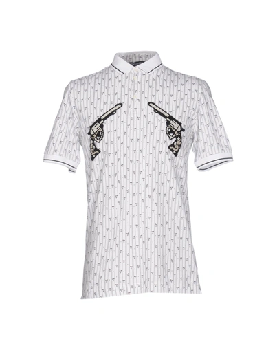 Shop Dolce & Gabbana Man Polo Shirt White Size 42 Cotton, Wool, Acrylic