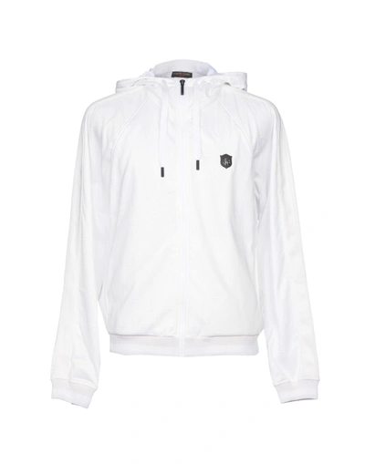 Shop Roberto Cavalli Gym Sweatshirts In White