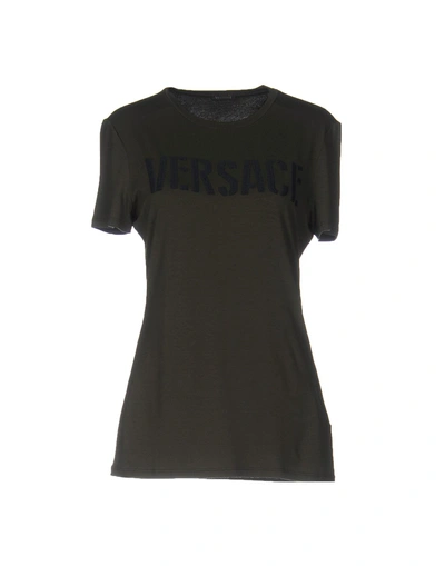 Shop Versace T-shirt In Military Green