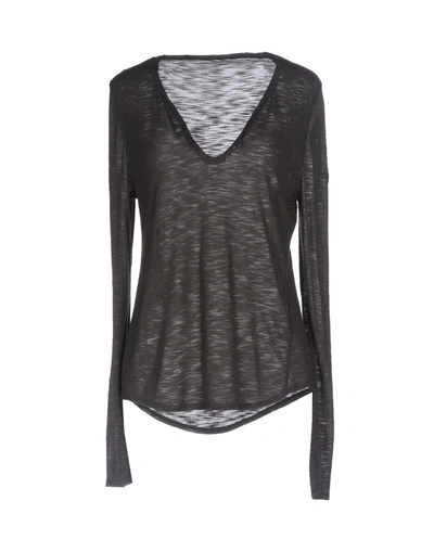 Shop Zadig & Voltaire Basic Top In Steel Grey