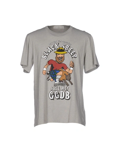 Shop Golden Goose T-shirts In Light Grey