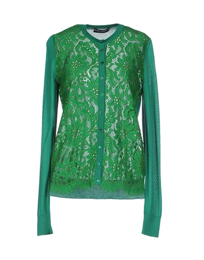 Shop Dolce & Gabbana Cardigan In Green