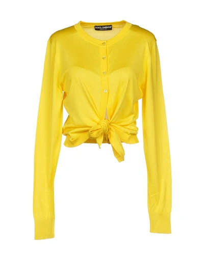 Shop Dolce & Gabbana Cardigan In Yellow