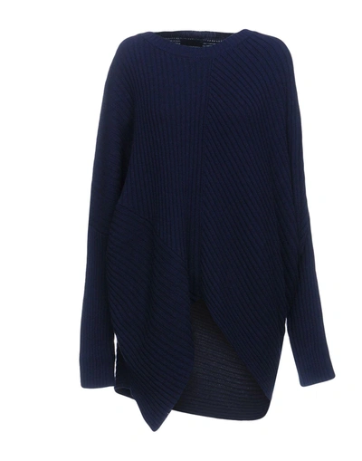 Shop Atos Lombardini Sweaters In Dark Blue