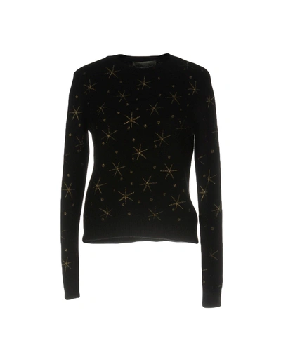 Shop Valentino Garavani Woman Sweater Black Size M Virgin Wool, Cashmere, Polyamide, Metallic Fiber