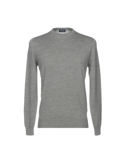 Shop Drumohr Man Sweater Grey Size 44 Merino Wool